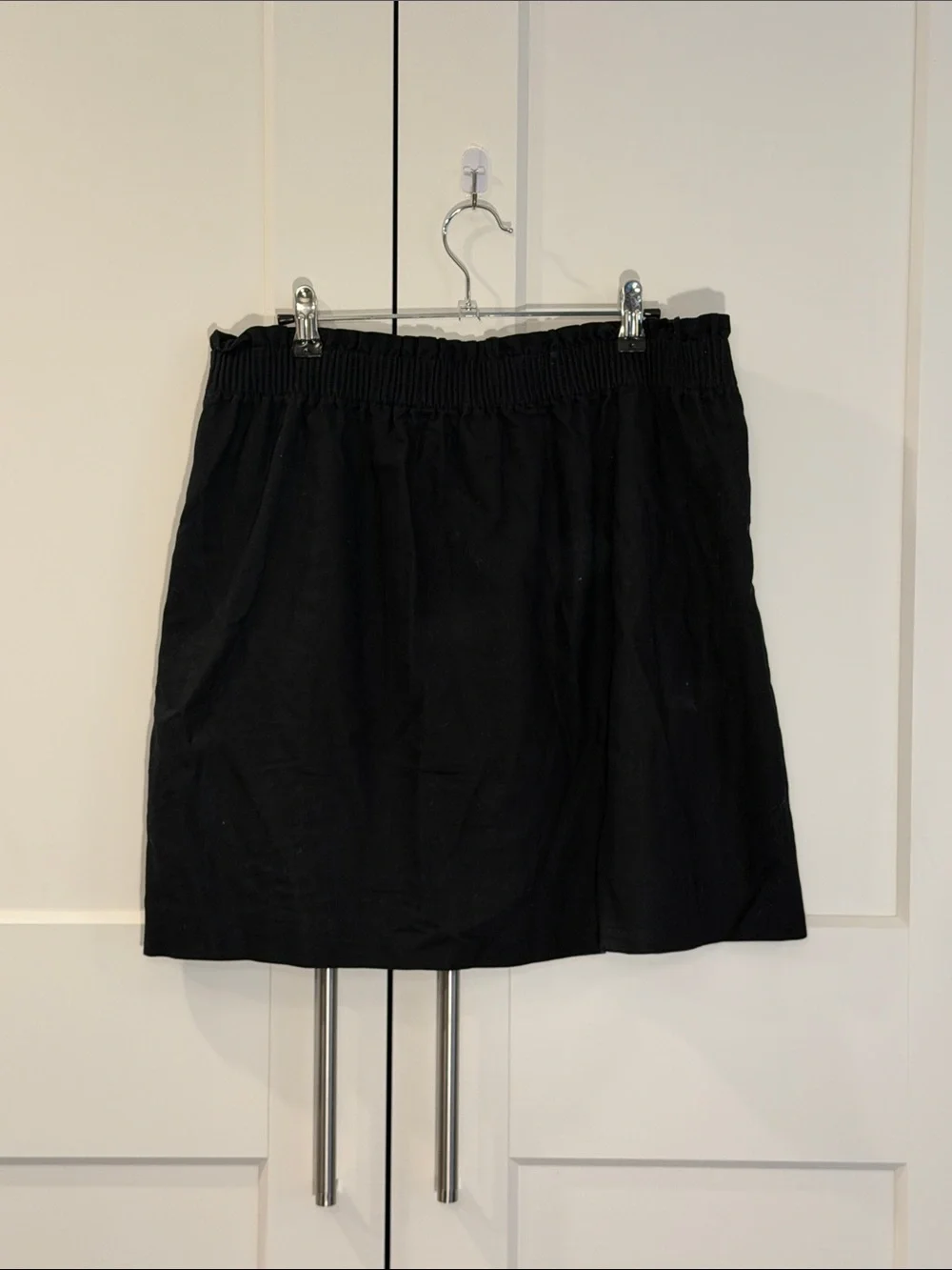 J. Crew Black Elastic Waist Mini Skirt